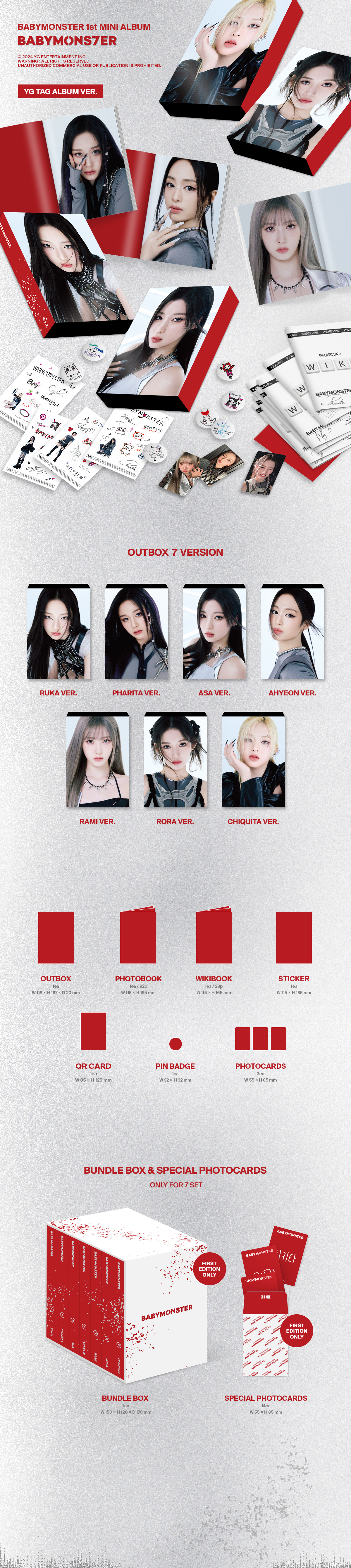 Babymonster tag album ベビモン BABYMONSTER - BABYMONS7ER (YG TAG ALBUM Ver.)